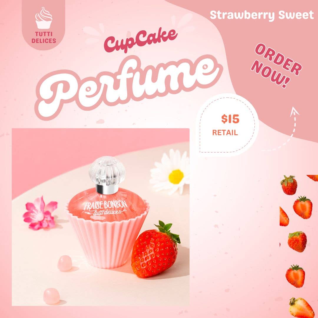 Strawberry Sweet Cupcake Perfume 1.7 oz