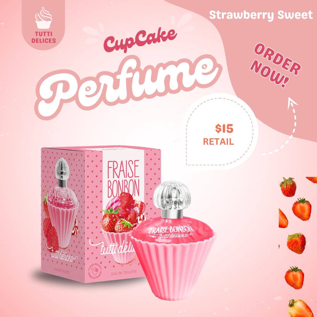 Strawberry Sweet Cupcake Perfume 1.7 oz