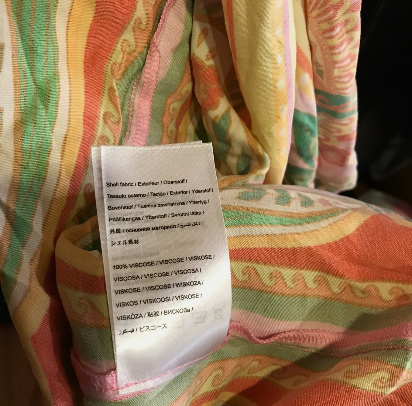 Anthropologie Farm Rio Womens Small Beach Toucan Scarf Multicolor Kimono Coverup